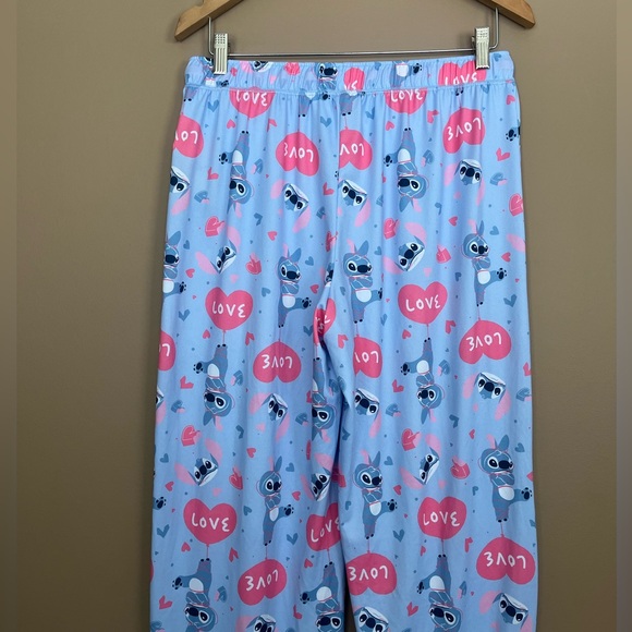 {Disney} Stitch Valentine's Day Love Pajama Pants - Womens Medium - NWT - Picture 5 of 9